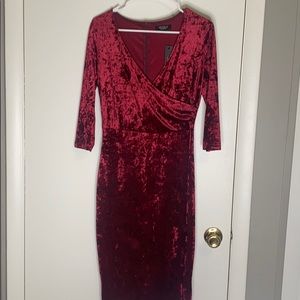 Velvety red dress